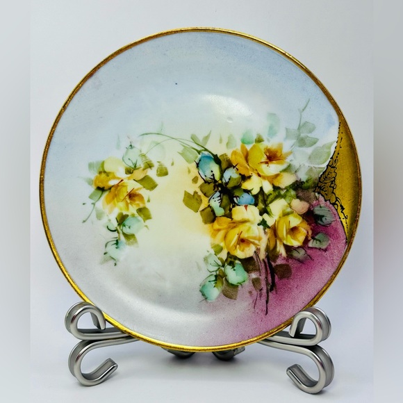 Vintage Hutschenreuther Selb Bavaria Hand Painted Germany Floral Plate 6” - Picture 1 of 5